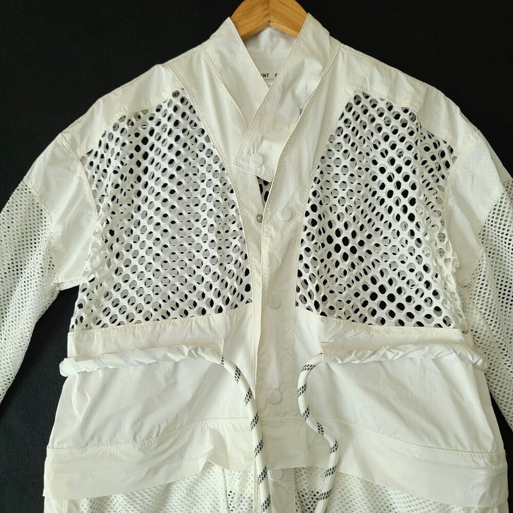 Free People FP Movement Under The Sea Mesh Maxi Parka XS Convertible White NWT - Picture 7 of 10